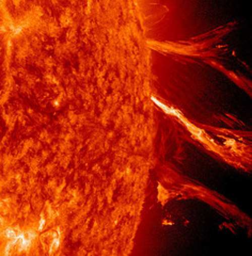 solar-flare-orange-sun/Solar Storm