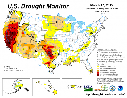 March-17-2015-US-Drought-Monitor The Best Place To Live In The United States